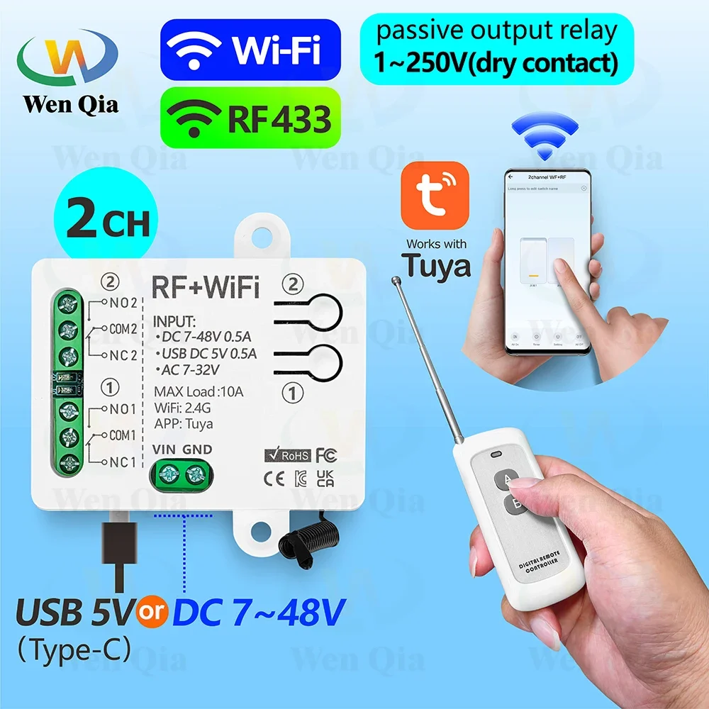 2-kanałowy inteligentny włączn – Universal Remote Smart Home recenzja i cena